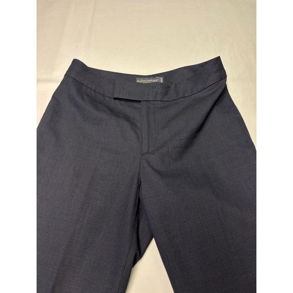 Banana Republic Harrison Trousers Womens 6 W30 L33 Gray Wool Blend Italy Wide - Picture 2 of 12
